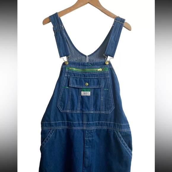 Liberty Overalls Mens 38x25  Blue Jean Denim Bibs Carpenter Farmer Workwear - Picture 2 of 10